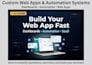 build a custom web app dashboard or automation system for you